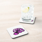 Purple peacock bier onderzetter (Rechterzijde)