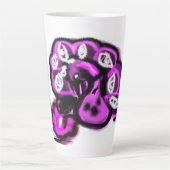 Purple peacock latte mok (Voorkant)