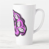 Purple peacock latte mok (Rechts)