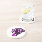 Purple peacock zandsteen onderzetter (Zijkant)