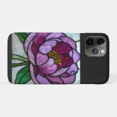 Purple Peony Stained Case-Mate iPhone Case (Achterkant (horizontaal))