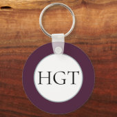 Purple Peony Stained Glass Sleutelhanger (Achterkant)