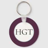 Purple Peony Stained Glass Sleutelhanger (Achterkant)