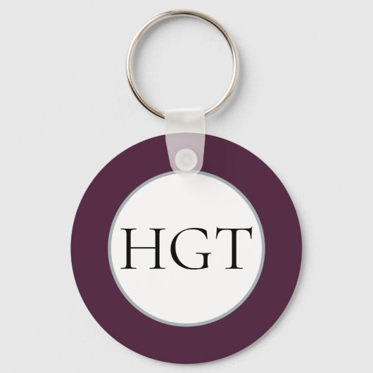 Purple Peony Stained Glass Sleutelhanger (Achterkant)