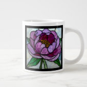 Purple Peony Stained  Grote Koffiekop (Rechts)