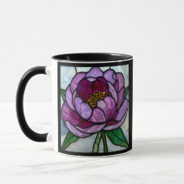 Purple Peony Stained  Mok