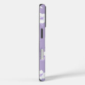 Purple Personalized Floral Phone Case (Achterkant / Rechts)