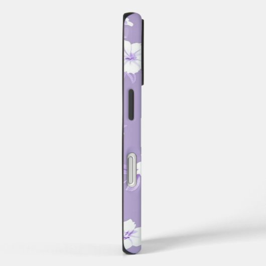 Purple Personalized Floral Phone Case (Achterkant / Rechts)