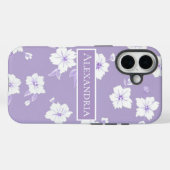 Purple Personalized Floral Phone Case (Achterkant (horizontaal))