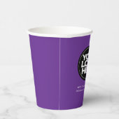 Purple | Personalized Logo and Text Papieren Bekers (Rechts)