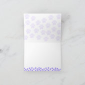 Purple Pet Paw Prints Custom Monogram Cute  Notitiekaartje (Binnen)
