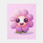 Purple Petal Power  Fleece Deken (Voorkant)