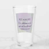Purple Petunia Photo Best Mom Ever Mother's Day Glas (Achterkant)