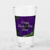 Purple Petunia Photo Best Mom Ever Mother's Day Glas (Voorkant)