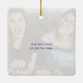 Purple Photo Keepsake Christmas Keramisch Ornament (Achterkant)