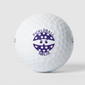 Purple Pickleball Ninja  Golfballen (Voorkant)