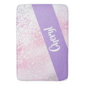 Purple, pink and white schaduwglitter badmat (Voorkant Verticaal)