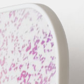 Purple, pink and white schaduwglitter pickleball paddle (Links Detail)