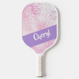 Purple, pink and white schaduwglitter pickleball paddle