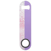 Purple, pink and white schaduwglitter speed flessenopener (Achterkant)