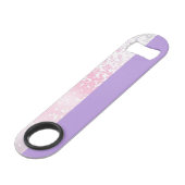 Purple, pink and white schaduwglitter speed flessenopener (Achterkant Gekanteld)