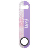 Purple, pink and white schaduwglitter speed flessenopener (Voorkant)