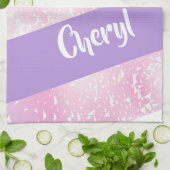 Purple, pink and white schaduwglitter theedoek (Gevouwen)