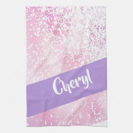 Purple, pink and white schaduwglitter theedoek