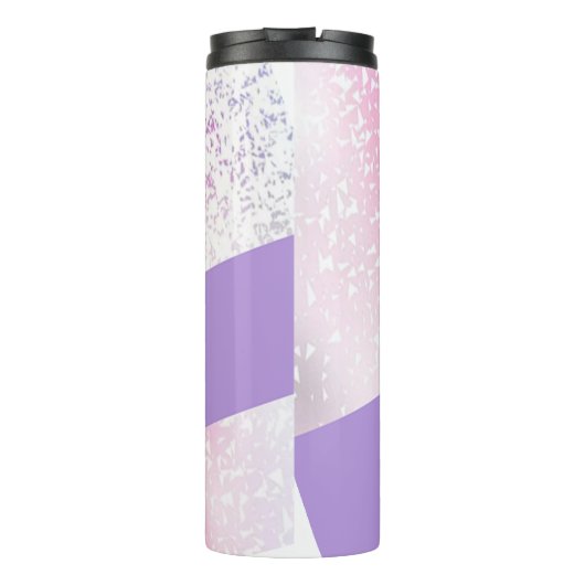 Purple, pink and white schaduwglitter thermosbeker (Achterkant)