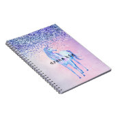 Purple Pink Blue Schabre Unicorn Glitter Notitieboek (Rechterzijde)