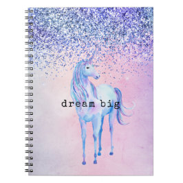 Purple Pink Blue Schabre Unicorn Glitter Notitieboek
