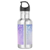 Purple Pink Blue Schabre Unicorn Glitter Waterfles (Achterkant)
