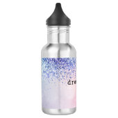 Purple Pink Blue Schabre Unicorn Glitter Waterfles (Links)