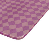 Purple Pink Checker Diamond Pattern Snijplank (Hoek)