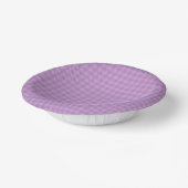 Purple Pink Checkerboard Pattern Papieren Kommen (Gebogen)