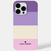 Purple Pink Cream Stripes Modern Style for her Case-Mate iPhone Case (Achterkant)
