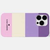 Purple Pink Cream Stripes Modern Style for her Case-Mate iPhone Case (Achterkant (horizontaal))