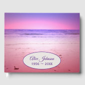 Purple Pink Ocean Sunset for Memorial Service Gastenboek (Voorkant)