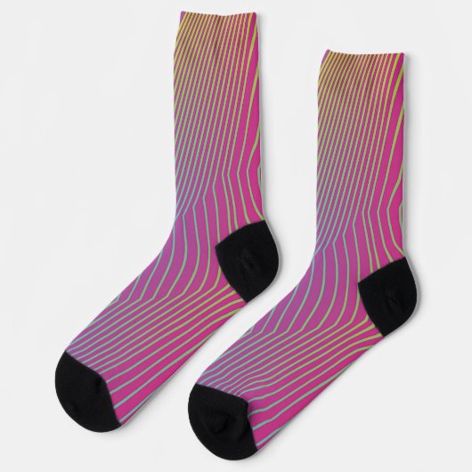 Purple Pink Stripes Sokken (Links)