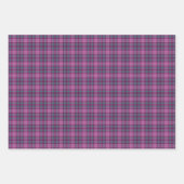 Purple Pink Teal Black Plaid Tartan Inpakpapier Vel (Voorkant 2)