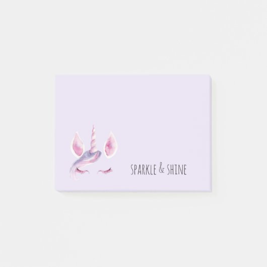Purple Pink Unicorn Post-it® Notes (Voorkant)