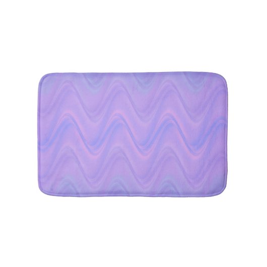 Purple Pink Wavy Lines Pattern Badmat (Voorkant)