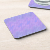 Purple Pink Wavy Lines Pattern Bier Onderzetter (Linkerzijde)