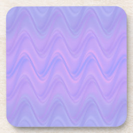Purple Pink Wavy Lines Pattern Bier Onderzetter