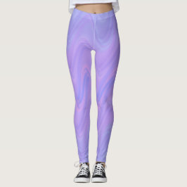 Purple Pink Wavy Lines Pattern Leggings