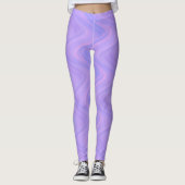 Purple Pink Wavy Lines Pattern Leggings (Voorkant)