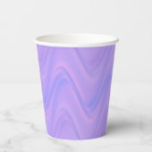 Purple Pink Wavy Lines Pattern Papieren Bekers (Achterkant)