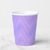 Purple Pink Wavy Lines Pattern Papieren Bekers (Links)