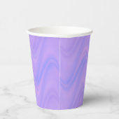 Purple Pink Wavy Lines Pattern Papieren Bekers (Rechts)