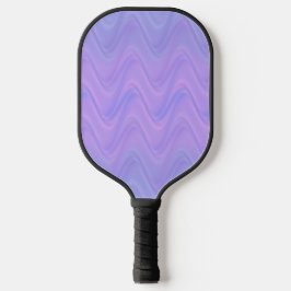 Purple Pink Wavy Lines Pattern Pickleball Paddle